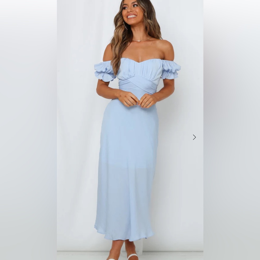 SKY CHILD MAXI DRESS STEEL BLUE HELLO MOLLY